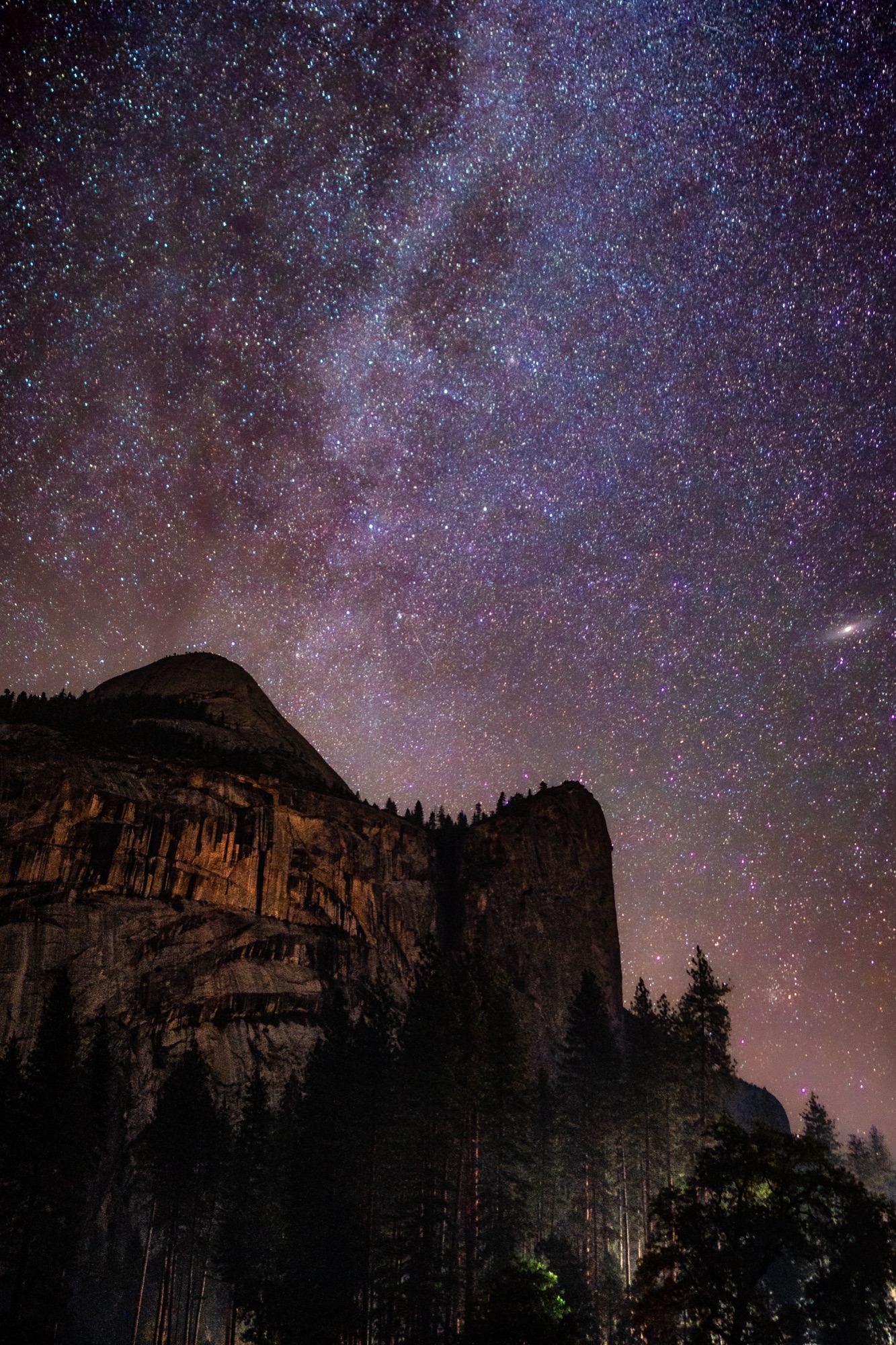 Milky Way over a Yosemite dome