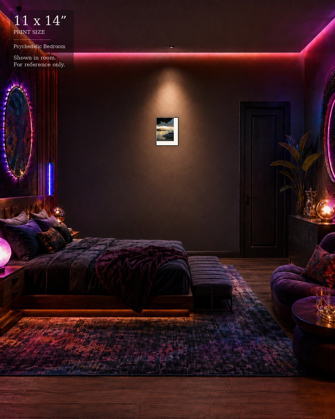 Koh Phi Phi Sunset (11×14) displayed in the Psychedelic Bedroom