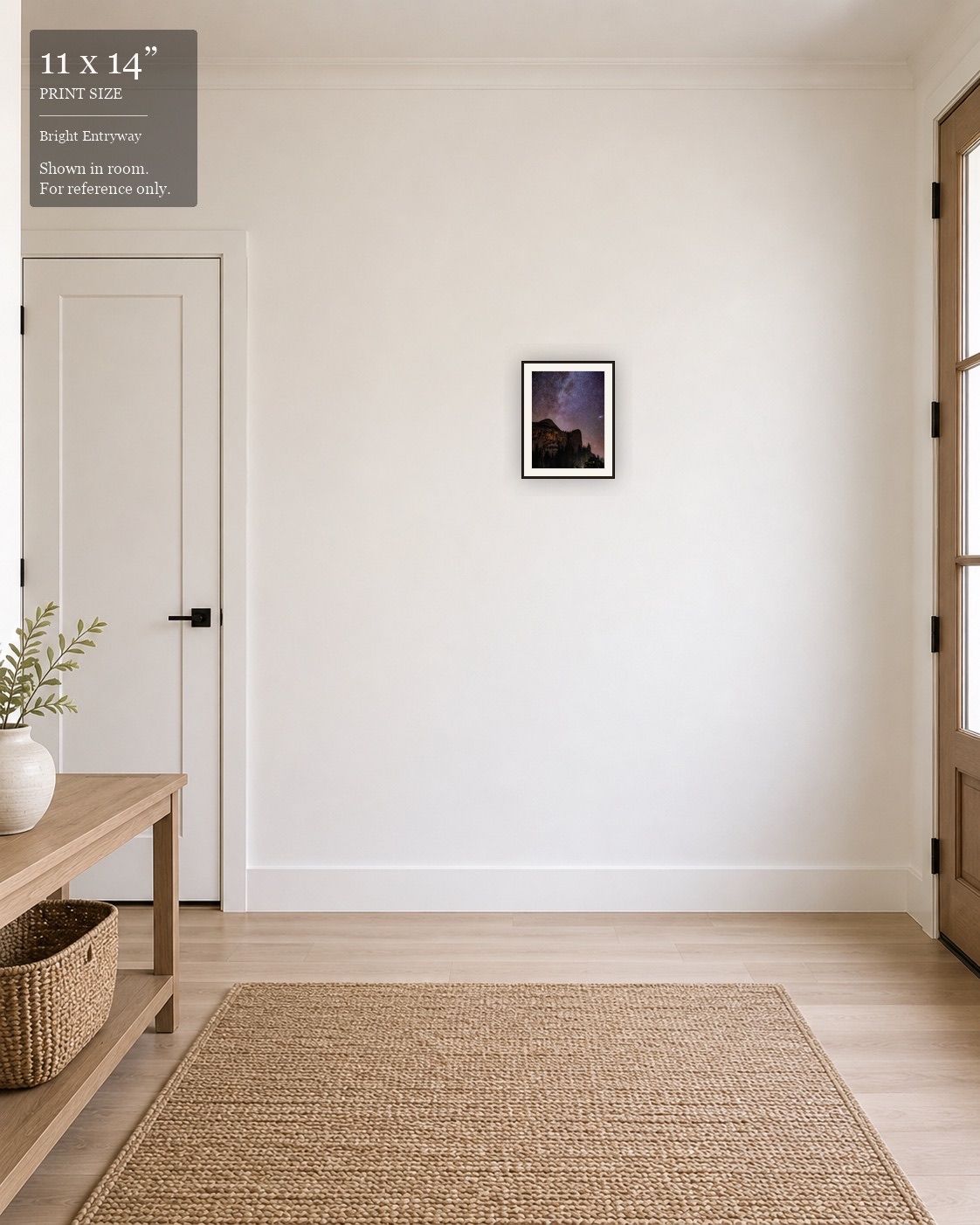 Yosemite Dome Galaxy (11×14) displayed in the Bright Entryway